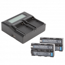 Volta NP-F550 Li-Ion Battery and Dual Charger Kit