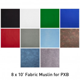 8 x 10' Fabric Muslin for PXB (Choose from 10 Colors!)