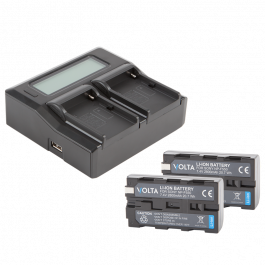 Volta NP-F550 Li-Ion Battery and Dual Charger Kit
