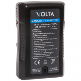 Volta 95Wh 14.4V Li-ion V-Mount Battery with USB and D-Tap Ports